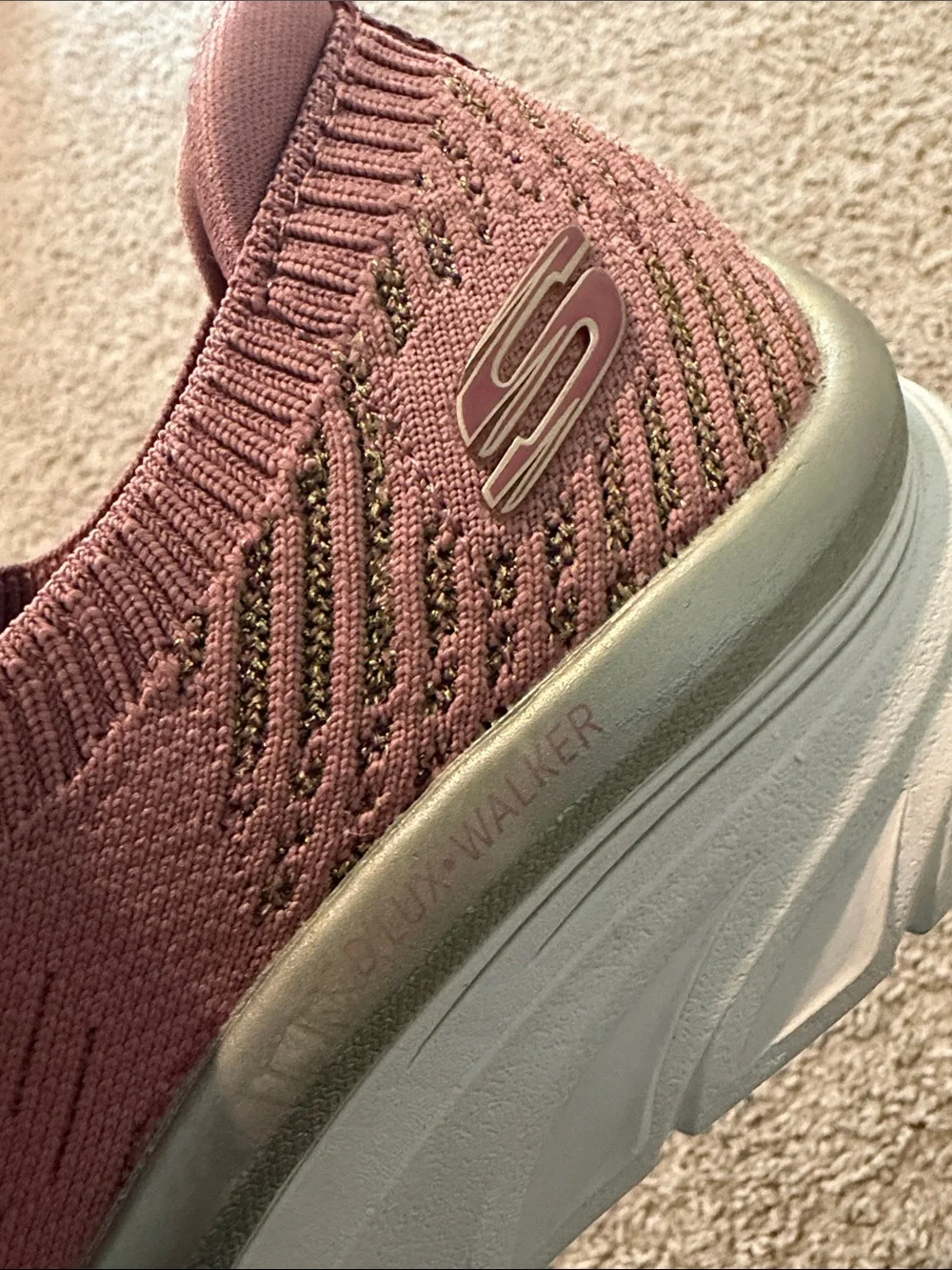 Skechers Women's Slip-On Knit Sneakers in Dusty Pink - Picture 5 of 5